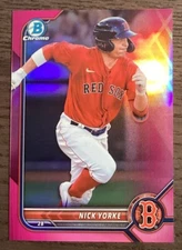 2022 Bowman Chrome Nick Yorke #BCP-192 Fuchsia Refractor /199 Red Sox! #6168
