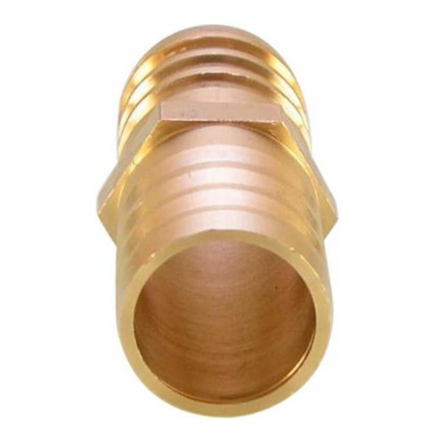 2 Pcs Brass Hose Barb Fitting 3/4" Barb x 3/4" Barb Union Splicer Mender C390 - Picture 2 of 3