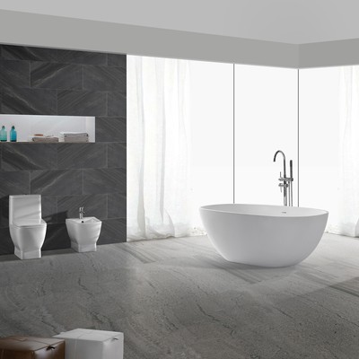 Freistehende Badewanne Mineralguss Wanne Kunst Stein Bad Design 164 X 77 Push Up Ebay