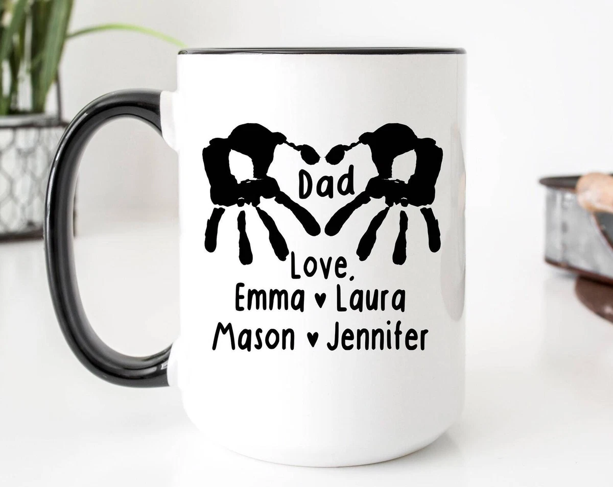 Handprint mug for dad 2025
