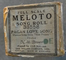 Meloto Pagan Love Song Pianola Roll suonato a mano da Cliff Norman