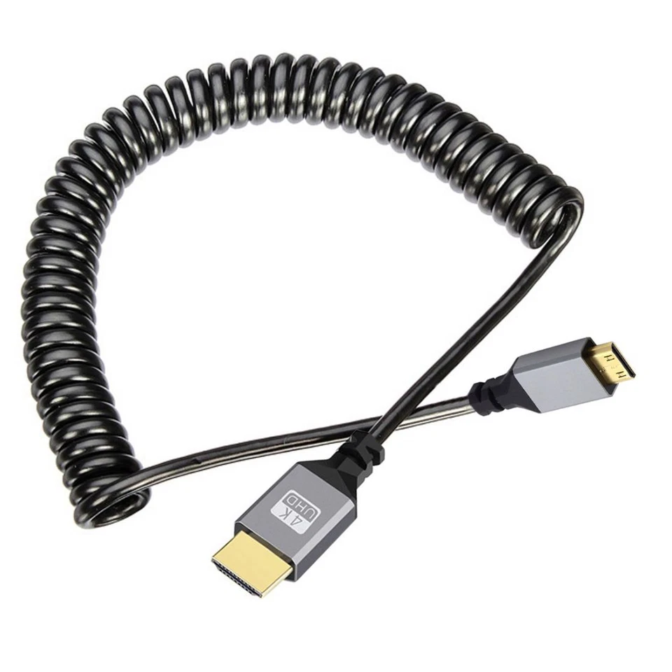Jimier HDMI Stretch Coiled Cable HDMI 2.0 Male to Male 4K 60hz Extension Cable - Image 2 of 4