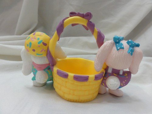 Hallmark 1991 Crayola Bunny & Candy Cottontail Figurine Easter Mini Candy Basket - Picture 6 of 14