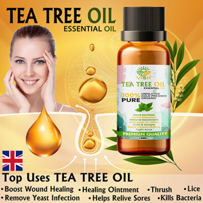10 ml ätherisches TEEBAUMÖL 100 % rein & natürlich Aromatherapie Anti-Pilz UK