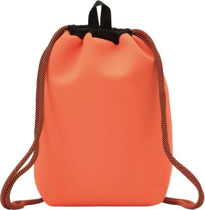 Adidas Y-3 Yohji Yamamoto Nylon Drawstring Backpack Shoulder Book Bag Orange