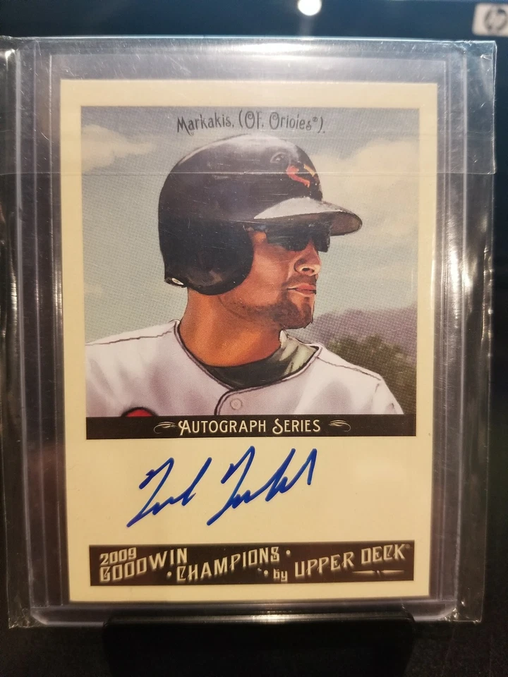 2009 NICK MARKAKIS AUTO UPPER DECK 2009 GOODWIN CHAMPIONS #A-NM PRISTINE. - Image 2 of 4