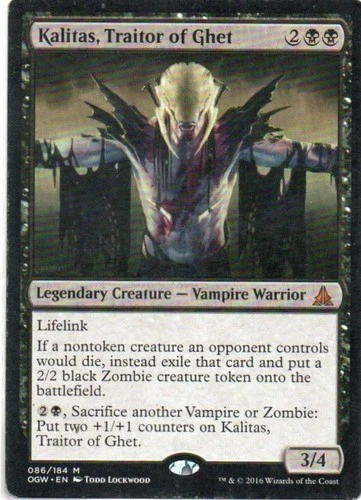 MTG: Oath of the Gatewatch: Kalitas, Traitor of Ghet: Lightly Played Condition