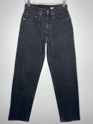 Men s Vintage Levi's 550 Relaxed Fit Straight Jeans Black Denim 100% Cotton Y2K