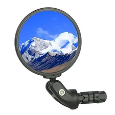 BriskMore Bike Bar End Mirror for Scooter Electric Bikes - HD Glass Convex Le...