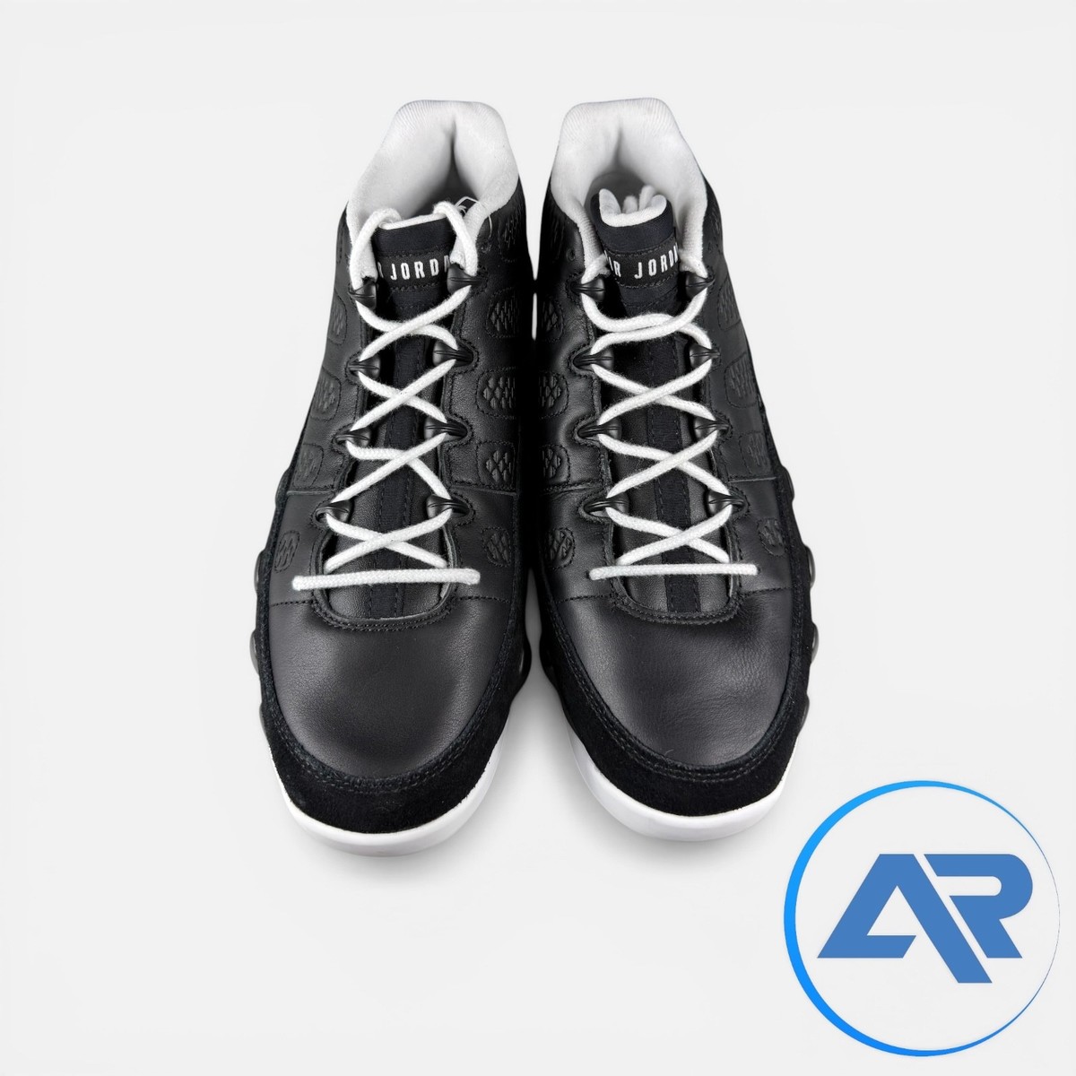 New Nike Air Jordan 9 Low G NRG P24 \'Barons\'‎ Golf Mens Size 8 Shoes FN6930 001 Nike Air Jordan 9 G Golf Low Birmingham Barons Black White  main image 2