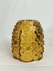 Vintage Fenton Glass Colonial Amber Hobnail Fairy Lamp Shade (Top Only)