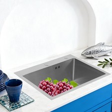 Multi-functional Kitchen Sink Stainless Steel Sinks Fixture Kit w/ Waste Drainer