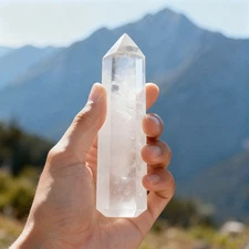 Clear Quartz Tower Points , Genuine Obelisk Wand, Healing Crystal,  Natural