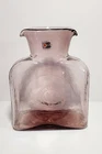 BLENKO GLASS - Vintage Blenko Double Spout Carafe - Amethyst - W. Va. Seal