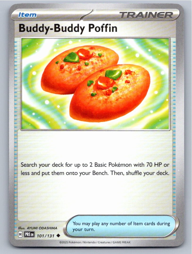 POKEMON BUDDY-BUDDY POFFIN PRISMATIC EVOLUTIONS 101/131 NM A52802 FREE S&H