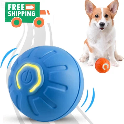 Smart Interactive Dog Toy Ball USB Auto Moving Bouncing Pet Play Ball