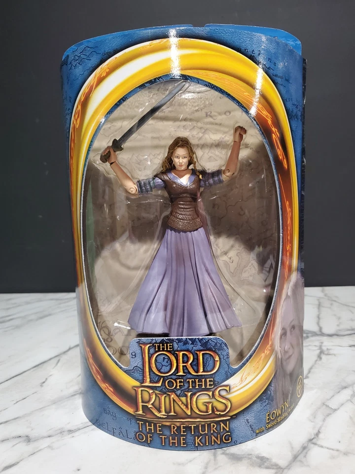 Lote de figuras de acción de El Señor de los Anillos nuevas en caja Aragorn Gollum Pippin Eowyn Theoden Foto 3 de 4
