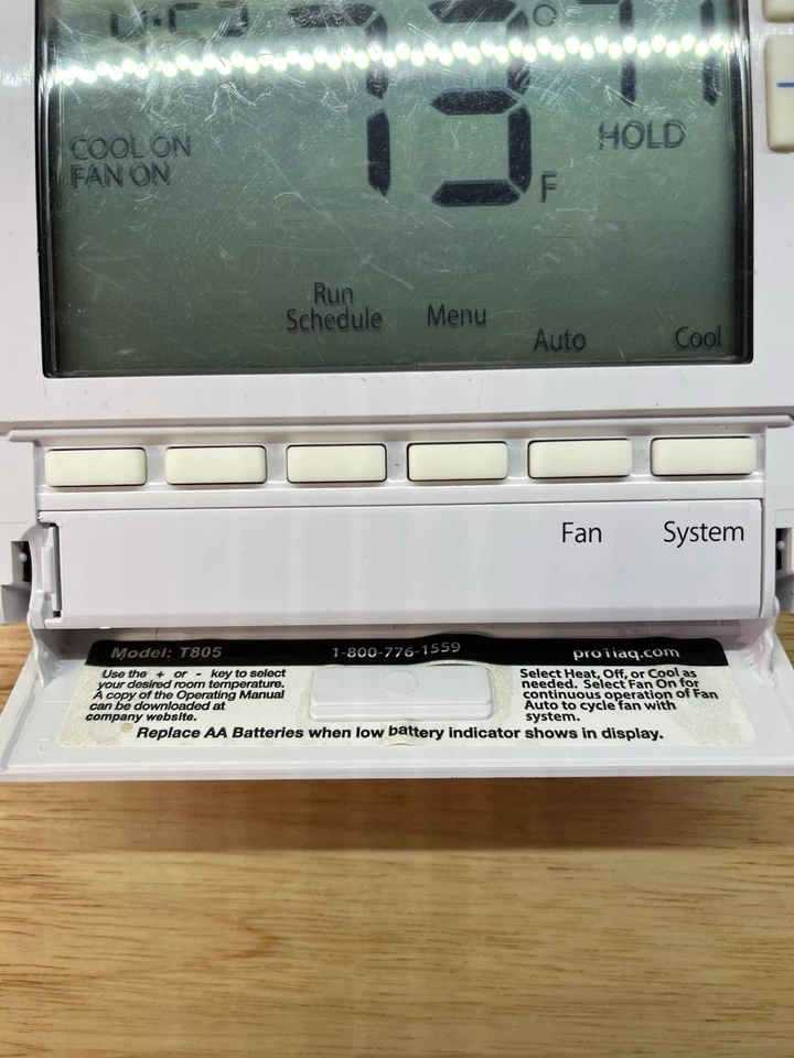 PRO1 IAQ T805 7 Day or 5/1/1 Progammable Electronic Thermostat - Image 3 of 4