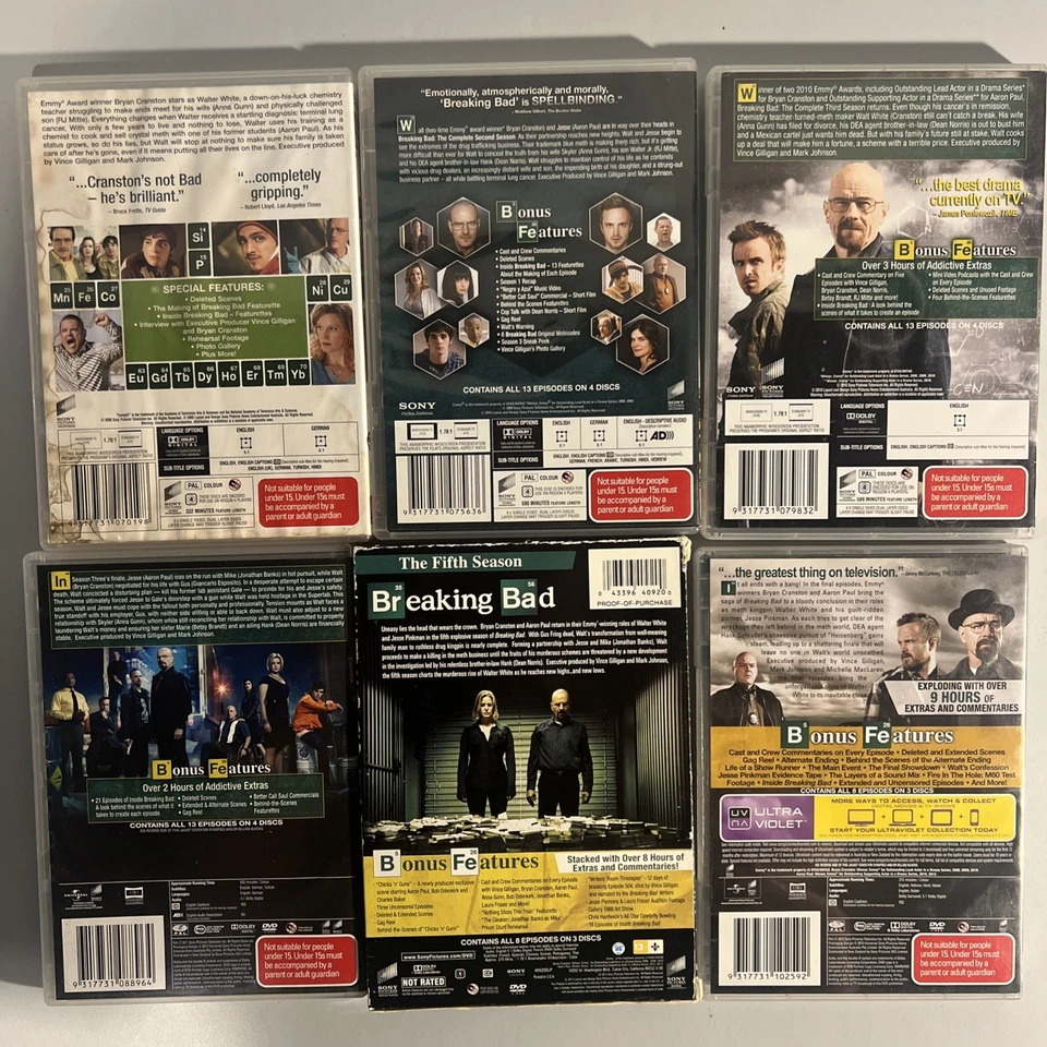 Breaking Bad Complete Series 1-6 DVD Seasons Region 4 Season 5 Region 1 - Image 2 of 4