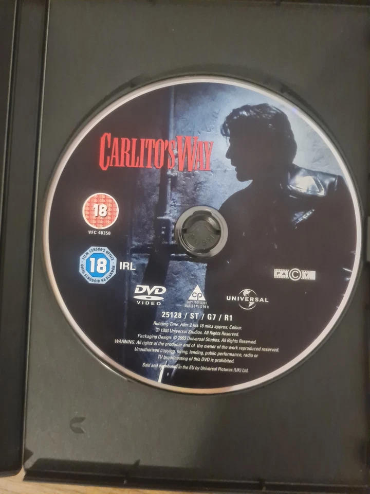 Carlito's Way / Rise To Power (DVD, 2005) Al Pacino P Diddy [Region 2] [UK] 18 - Image 2 of 4