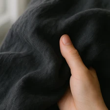 Gunmetal Linen Fabric by the Yard | Medium Weight | DIY Apparel & Home Décor