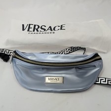 Versace Fragrances Belt Bag Light Blue Metallic Fanny Pack Waist Crossbody GWP