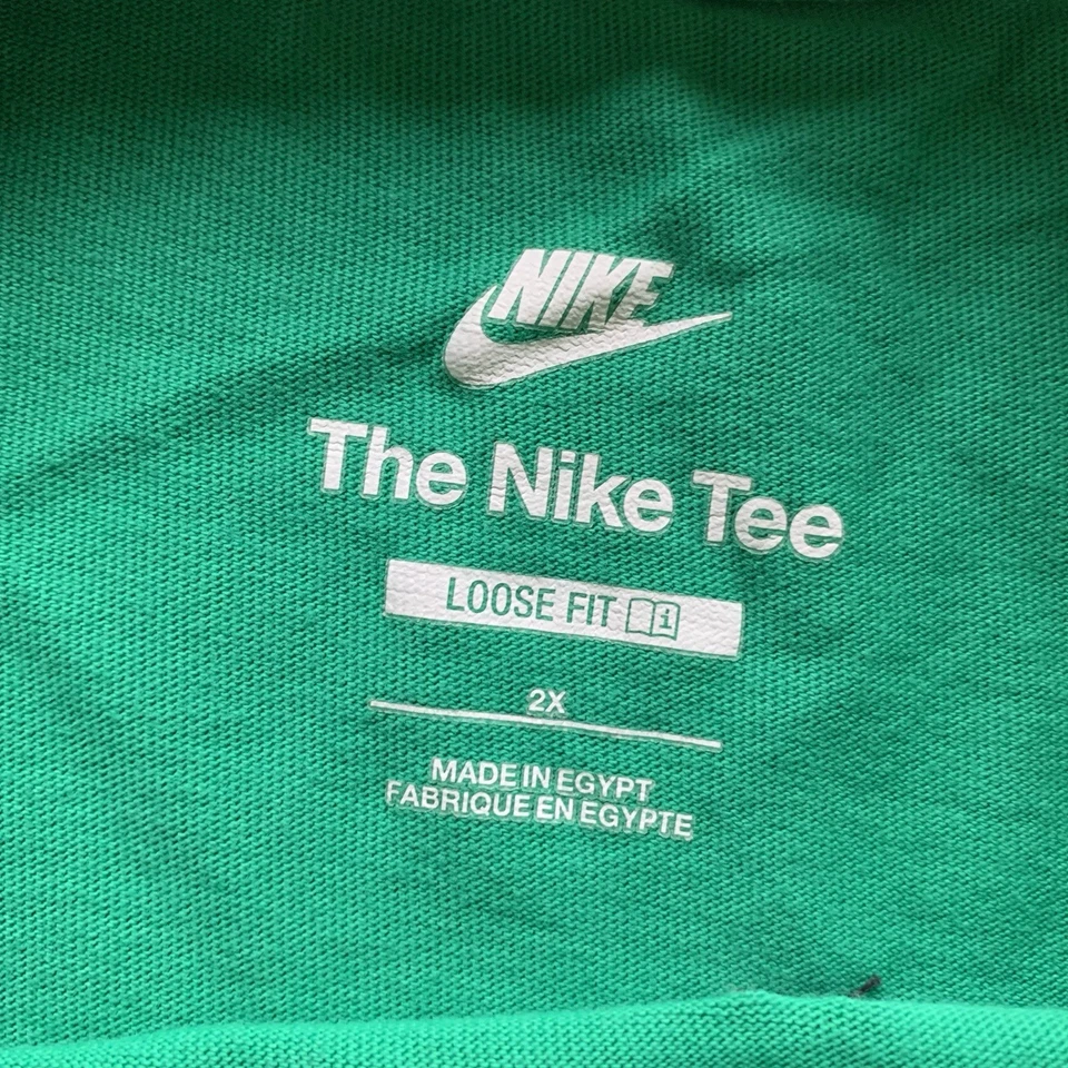 Nike Mujer Novio Camiseta Suelta Calce Verde Talla 2XL Bordada Cómoda Foto 3 de 4