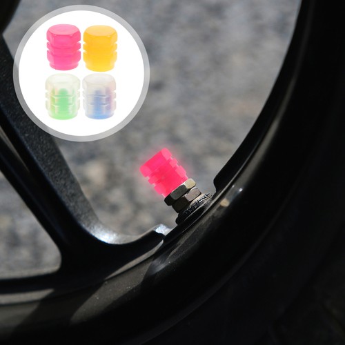 24 Pcs Luminous Valve Cap Air Stem Caps Tires Fluorescent Glowing