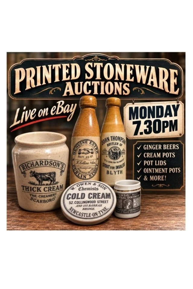 Printed Stoneware Auctions!