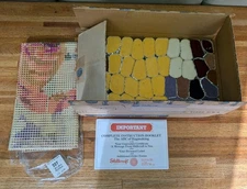 Vtg Shillcraft Rug Kit Pattern 227 30" x 36" Puppy Basset Hound Dog Wool & Nylon