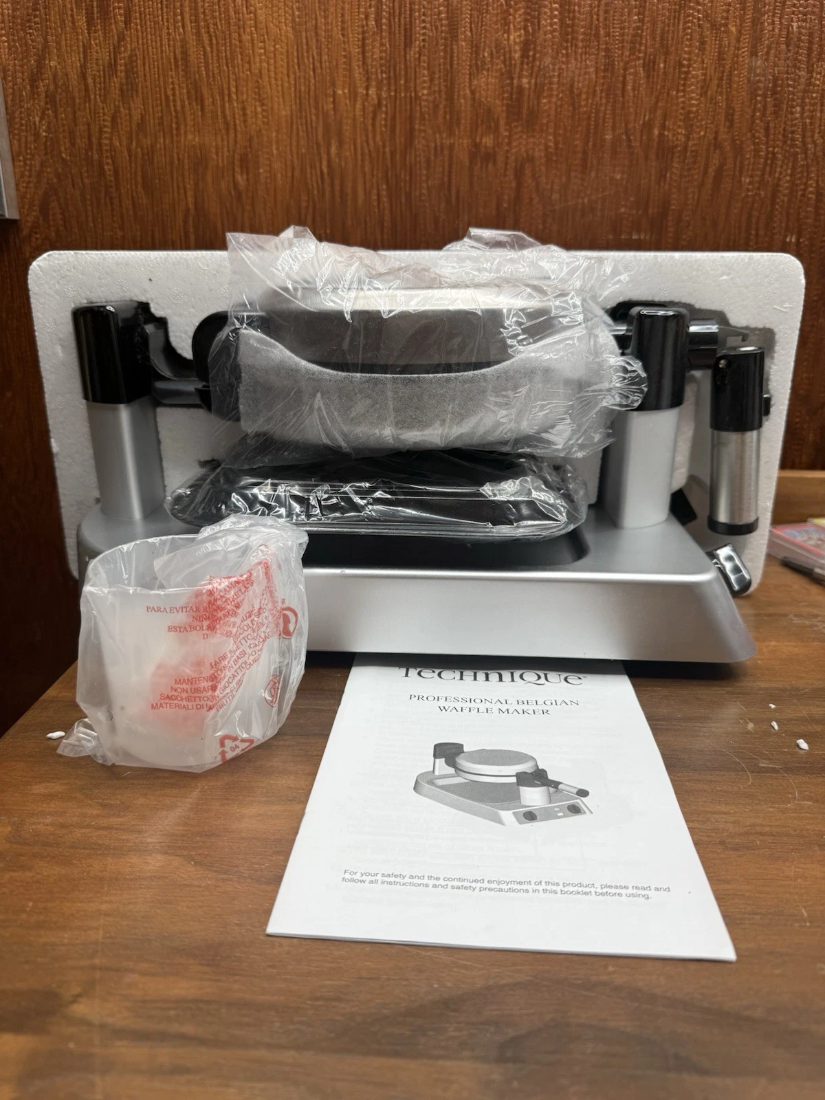 Technique Professional Belgian Waffle Maker New Open Box Complete Manual