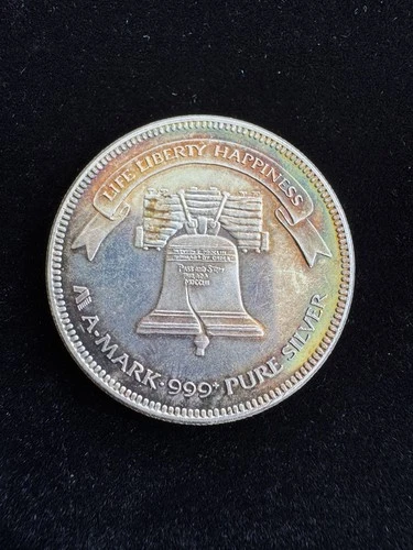 A-Mark 1985 Liberty Silver 1 Troy Ounce .999 Fine Silver Round 1 oz Collectible