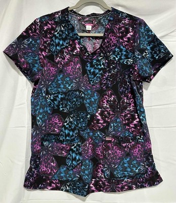 lot -4 womens scrub tops medium, used, Koi lite, Ava Therese, Buttersoft, LA Inc