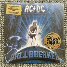 AC/DC Lp SEALED Ballbreaker 1995 - 2024  50th Anniversary Gold Vinyl