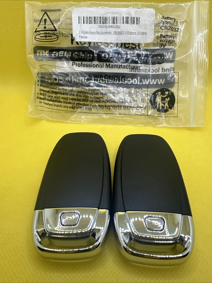 2Mejor repuesto sin llave Audi A4 A5 Cabriolet S4 Avant S5 cupé Q5 llavero 2009-2012 Foto 2 de 4