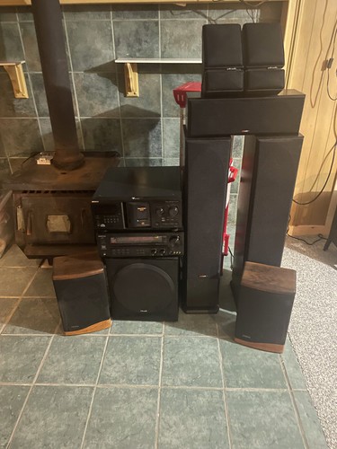 Lot of Stereo Equipment - Polk Audio, Advent, Kenwood and Sony