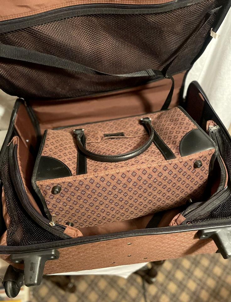 2 Pc Joy Mangano Luggage 24” Wheeled Suitcase & 16” Briefcase eBay