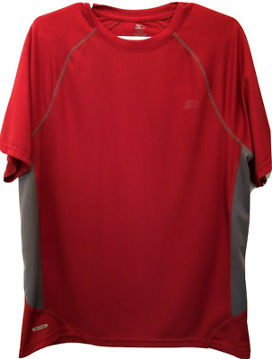 Shirt Men's Medium  Athletic Workout Red with Gray Accent