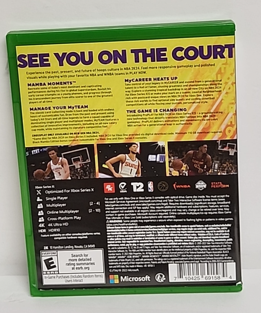 NBA 2K24 Black Mamba Edition Xbox One Xbox Series X 2023