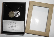 TREE OF LIFE Necklace - Boxed Proverbs 11:30 - Silver tone -Bead Chain