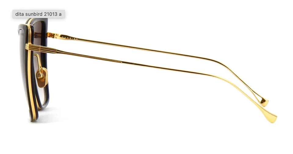 *Auténtico* DITA SUNBIRD 21013* Negro/Dorado * Gafas de sol *Precio de venta sugerido por el fabricante $500+* Difícil de encontrar *NUEVO* Foto 3 de 4