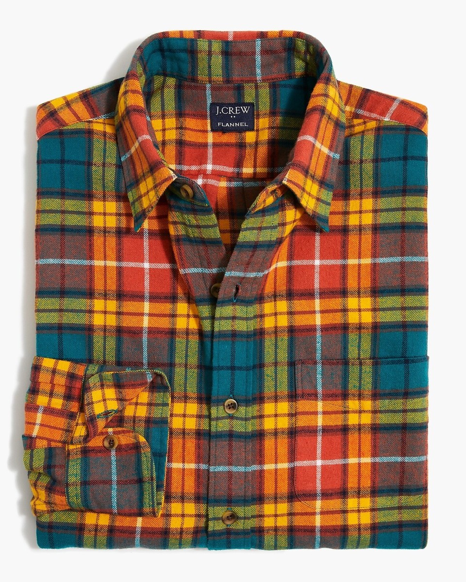 Chemise J.Crew à Carreaux Homme Slim Taille XL - Rouge Vert Bleu - Occasion Très Bon état