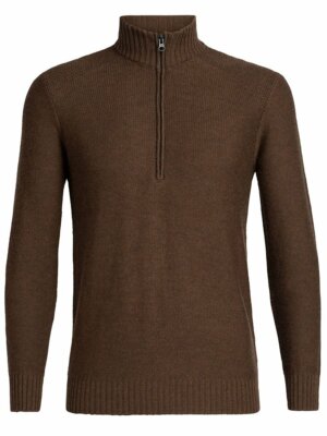 Icebreaker Waypoint LS Half Zip Sweater (M) Bronze Heather Icebreaker Waypoint LS Half Zip Sweater (M) Bronze Heather