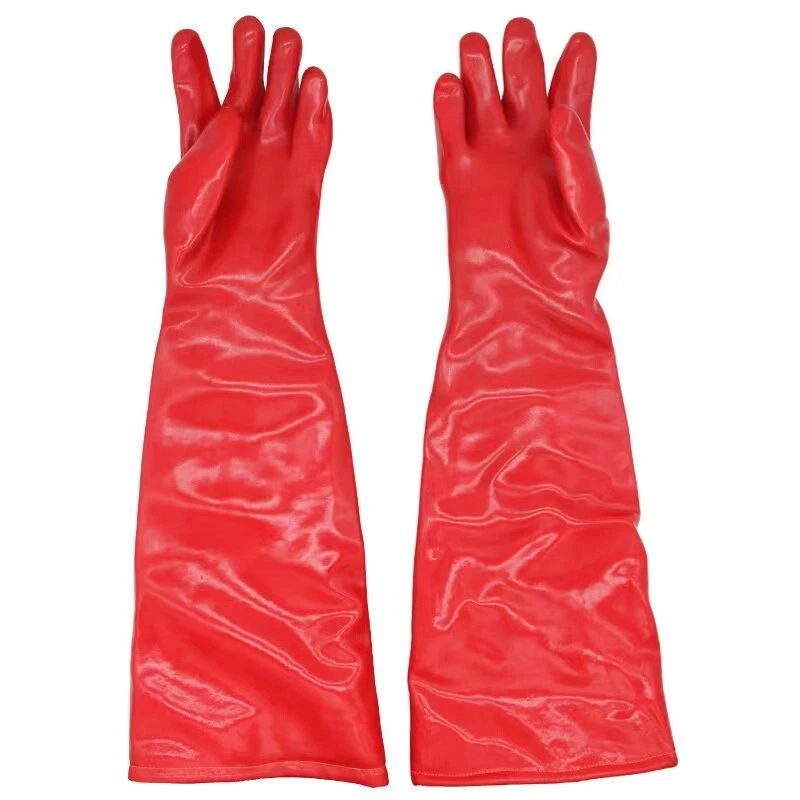 PVC Waterproof Anti 200°C Boiling Water Heat Resistant Acids & Alkali Gloves
