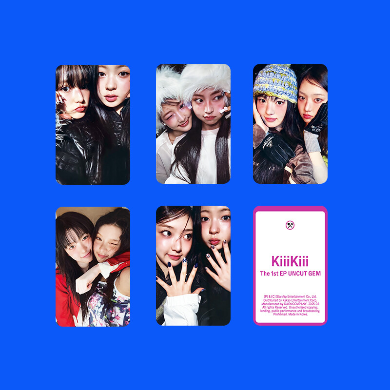 5pcs/set KIIIKIII UNCUT GEM Self Made Photo Cards . Photocards