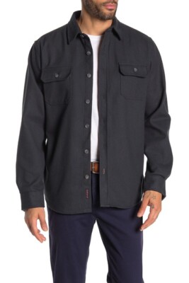 $90Weatherproof ,Heavy Twill Shirt Jacket,CHARCOAL, XL