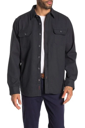 Weatherproof Heavy Twill Shirt Jacket color CHARCOAL size Large video thumbnail
