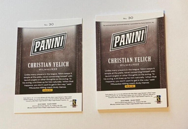 2019 Panini Black Friday GALACTIC WINDOWS /25 + RELIC /10 Christian Yelich #30 - Image 2 of 4