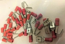 34 piggy back & pin terminal red assortment lot  #12395