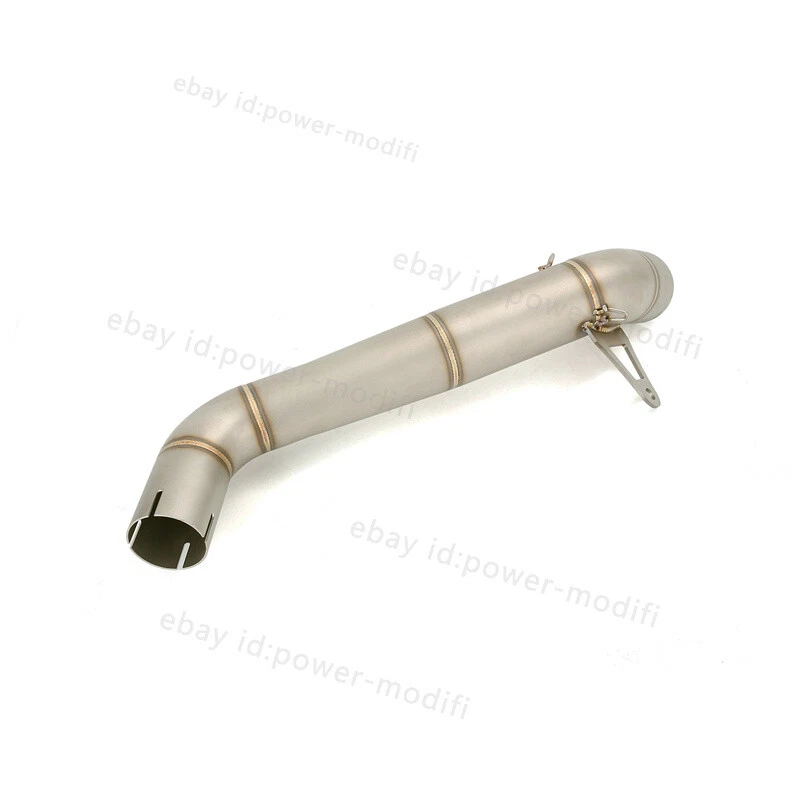 For Honda CBR1000RR 2008-2016 Exhaust Muffler Mid Link Pipe Connect 60MM Tips - Image 3 of 4